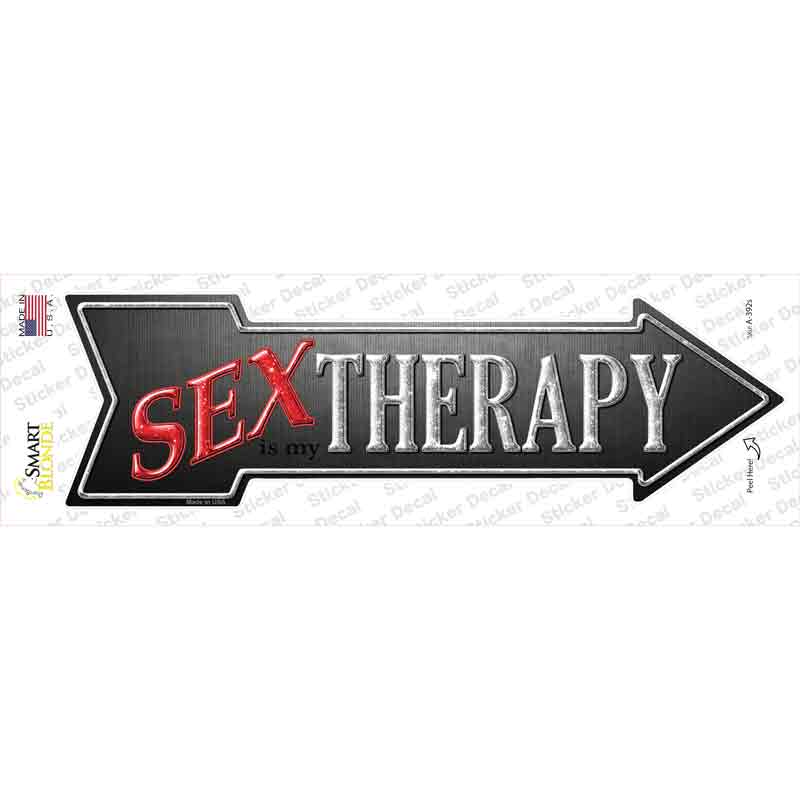 A-392s-M Sex is My Therapy Novelty Arrow Sticker Decal - Medium