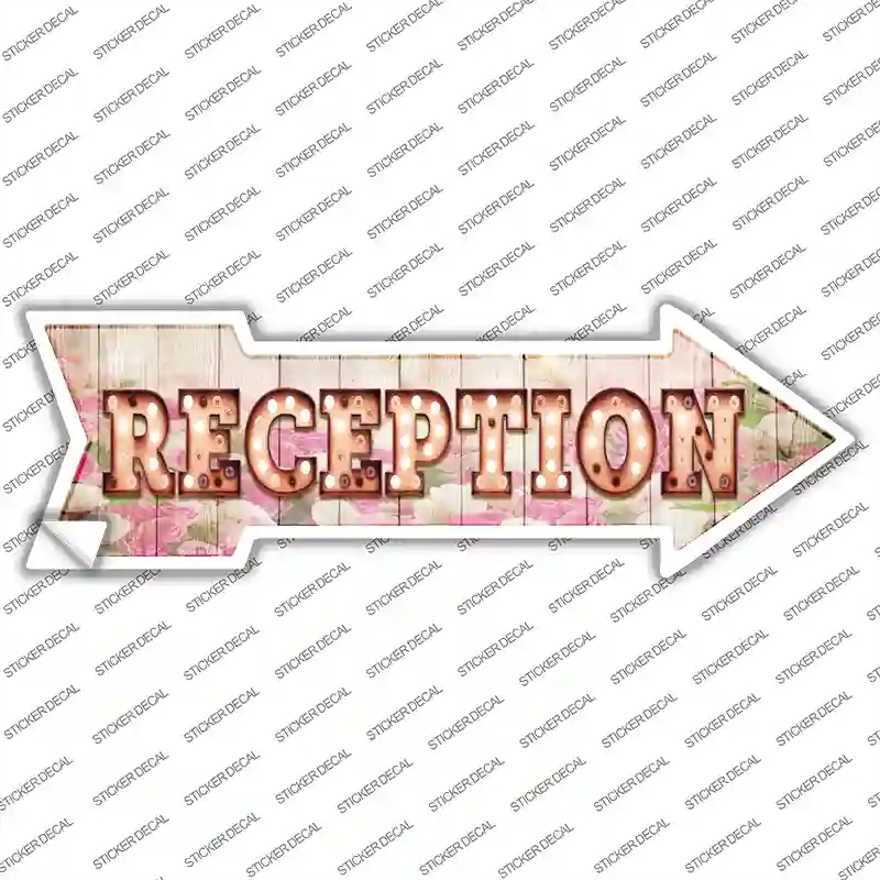 A-439s-XL Reception Bulb Letters Novelty Arrow Sticker Decal - Extra Large