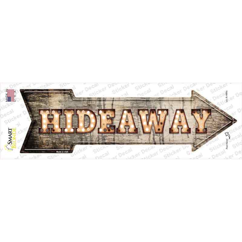 A-444s-M Hideaway Bulb Letters Novelty Arrow Sticker Decal - Medium