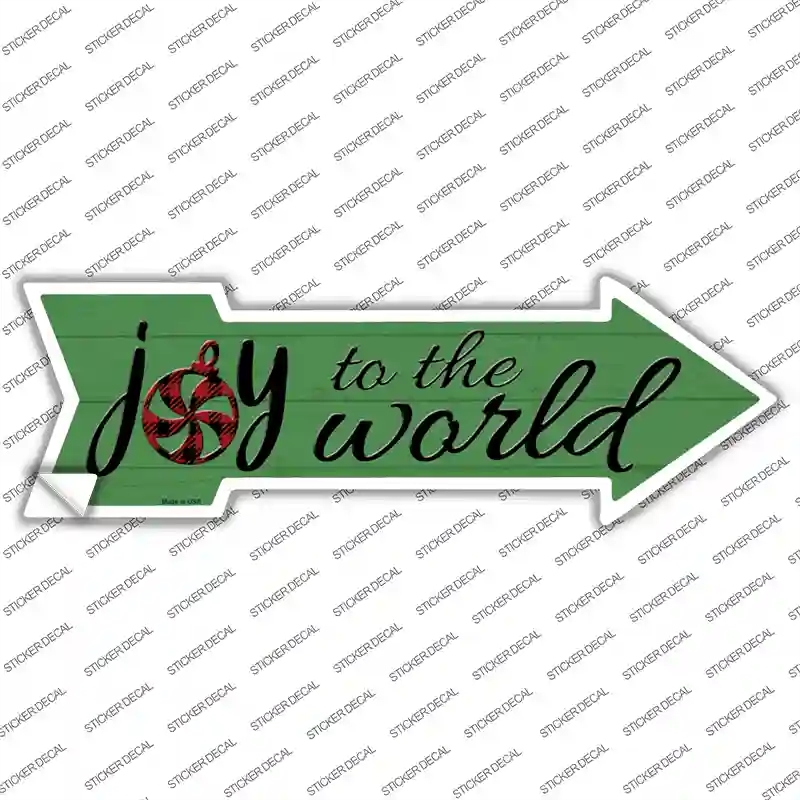 A-754s-S Joy to the World Novelty Arrow Sticker Decal - Small