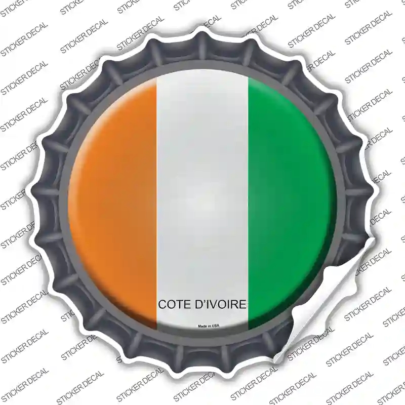 BC-243s-XL Cote Divoire Country Novelty Bottle Cap Sticker Decal - Extra Large