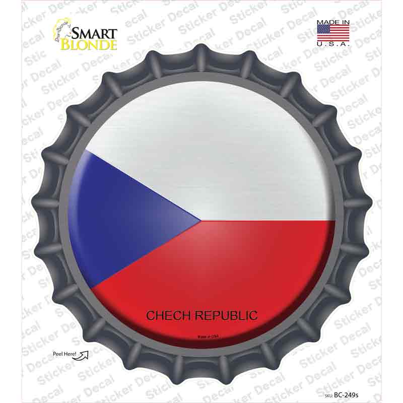 BC-249s-M Czech Republic Country Novelty Bottle Cap Sticker Decal - Medium