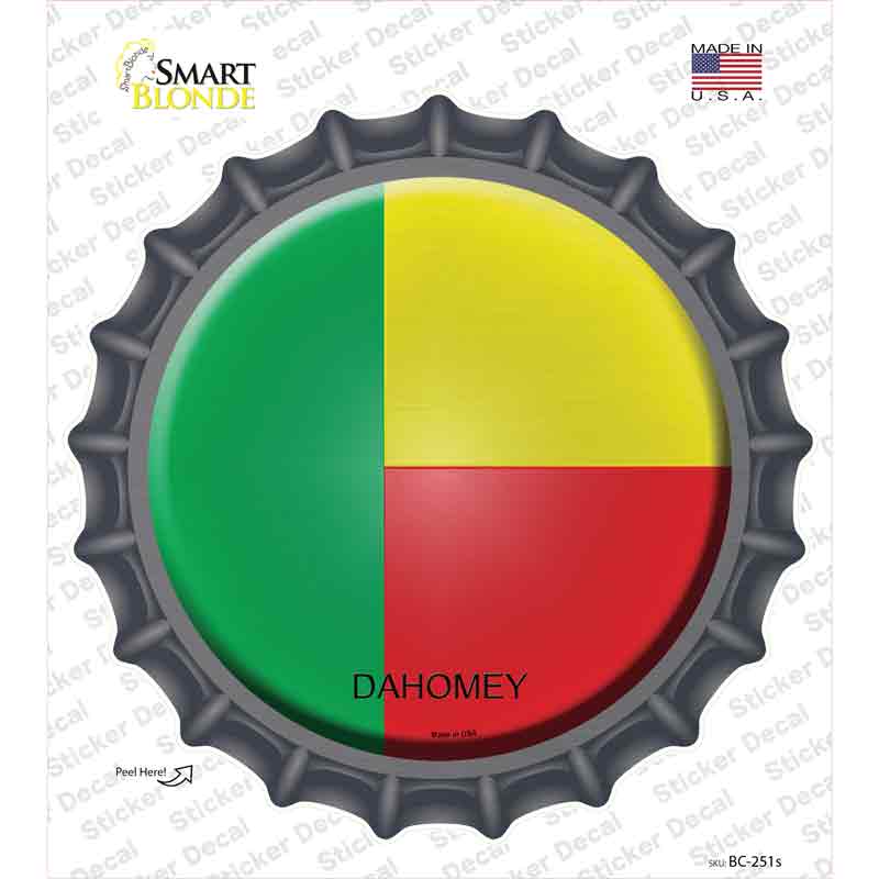 BC-251s-M Dahomey Country Novelty Bottle Cap Sticker Decal - Medium