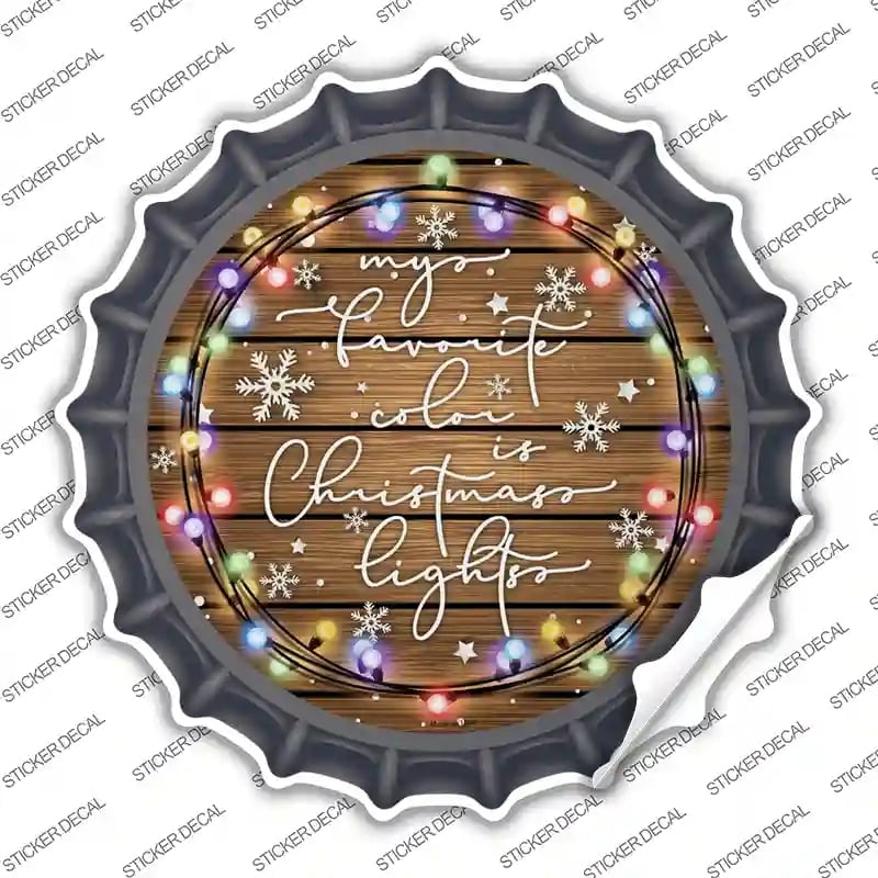 BC-1580s-XL Christmas Lights Novelty Bottle Cap Sticker Decal - Extra Large