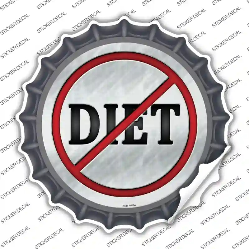 BC-718s-L Diet Novelty Bottle Cap Sticker Decal - Large