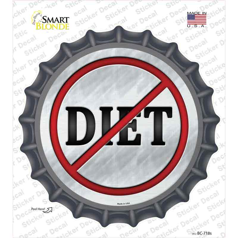 BC-718s-M Diet Novelty Bottle Cap Sticker Decal - Medium
