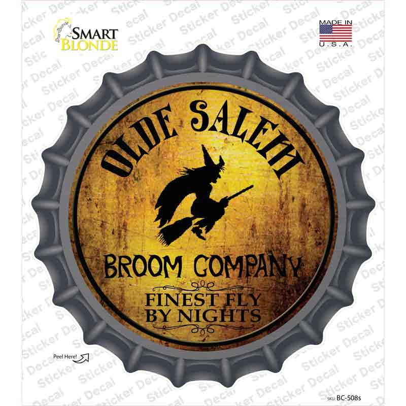 BC-508s-M Salem Broom Company Novelty Bottle Cap Sticker Decal - Medium