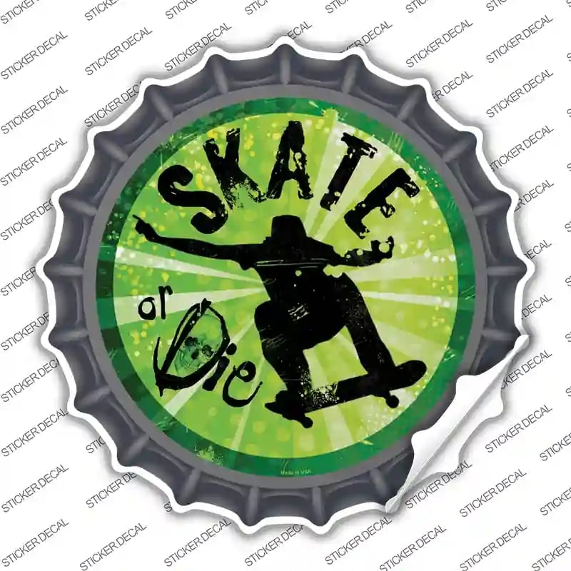 BC-590s-S Skate or Die Novelty Bottle Cap Sticker Decal - Small