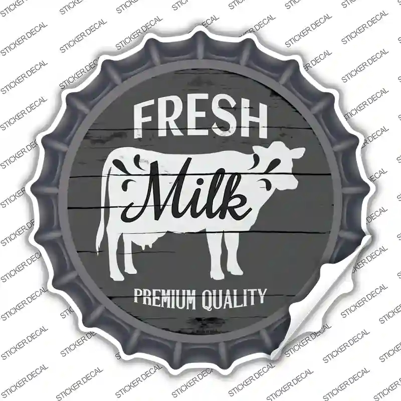 BC-855s-XL Fresh Milk Premium Quality Novelty Bottle Cap Sticker Decal - Extra Large
