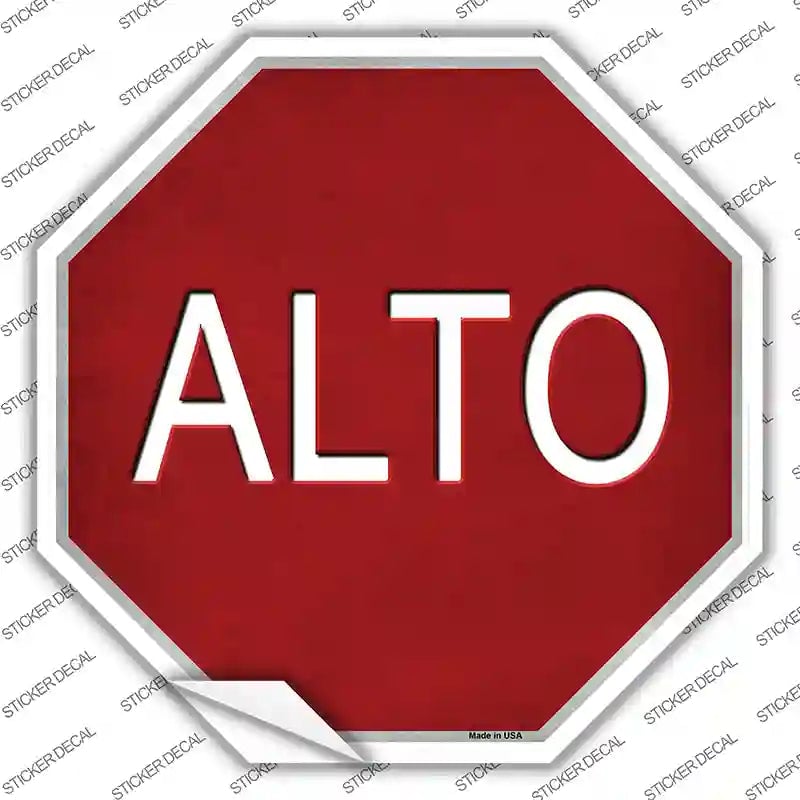 BS-464s-S Alto Novelty Octagon Sticker Decal - Small