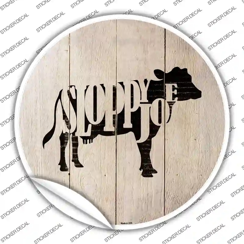 C-1067s-XL Cows Make Sloppy Joes Novelty Circle Sticker Decal - Extra Large