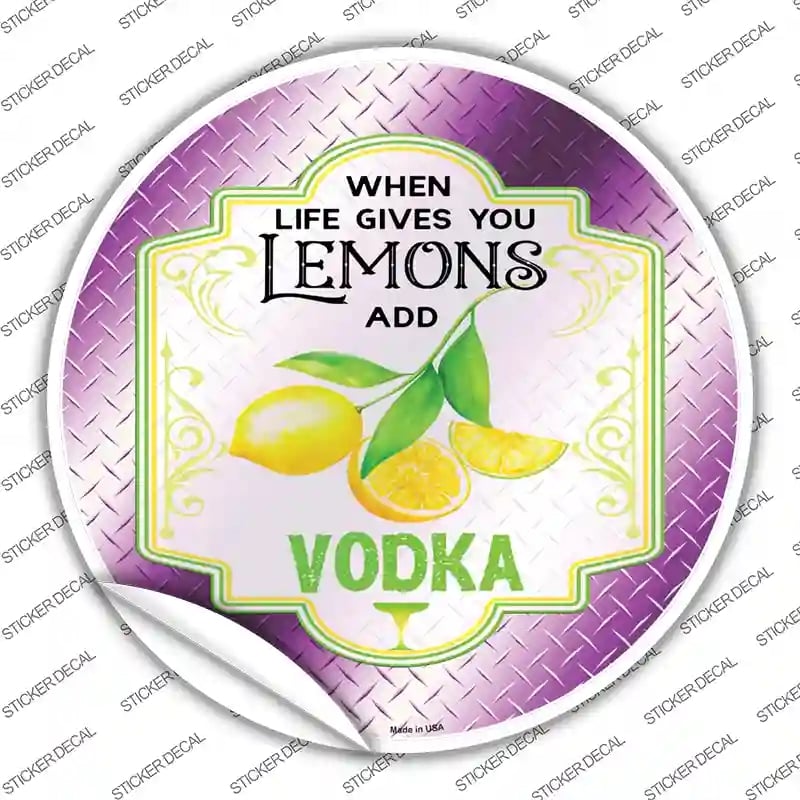 C-1641s-XL Add Vodka Purple Novelty Circle Sticker Decal - Extra Large