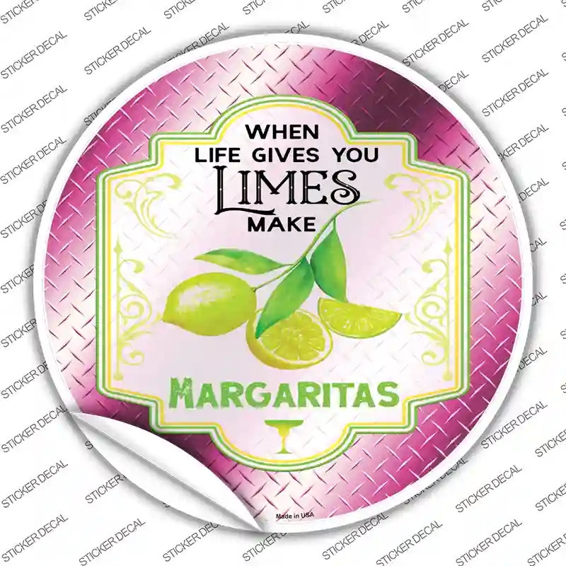 C-1647s-S Make Margaritas Pink Novelty Circle Sticker Decal - Small