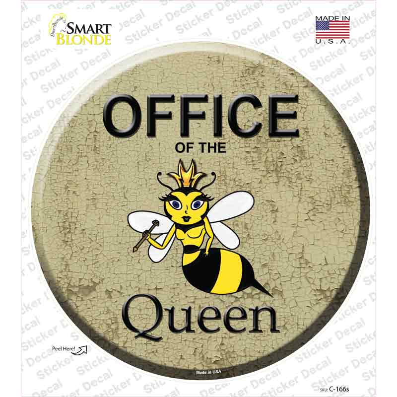 C-166s-M Office of the Queen Novelty Circle Sticker Decal - Medium