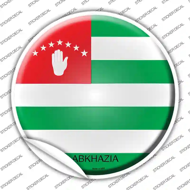 C-178s-L Abkhazia Country Novelty Circle Sticker Decal - Large
