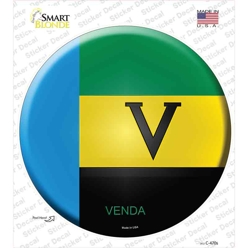 C-470s-M Venda Country Novelty Circle Sticker Decal - Medium