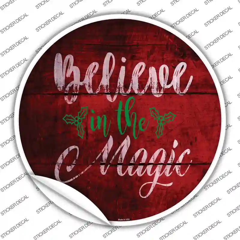 C-990s-S Believe in Magic Novelty Circle Sticker Decal - Small