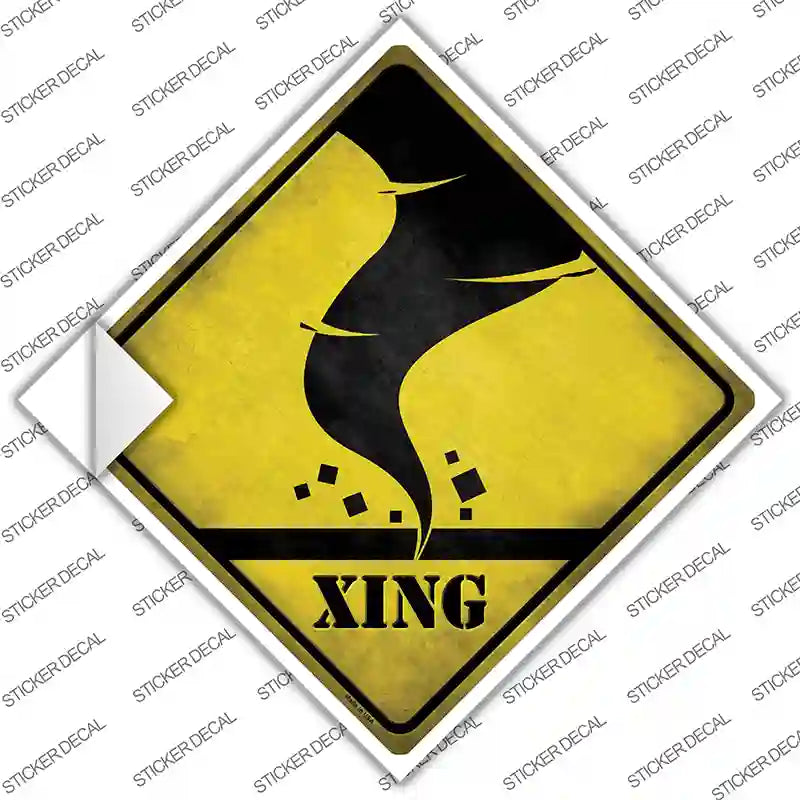 CX-314s-L Tornado Xing Novelty Diamond Sticker Decal - Large
