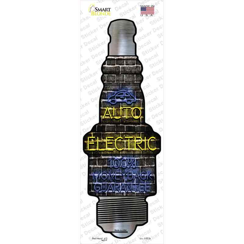 J-053s-M Auto Electric Novelty Spark Plug Sticker Decal - Medium