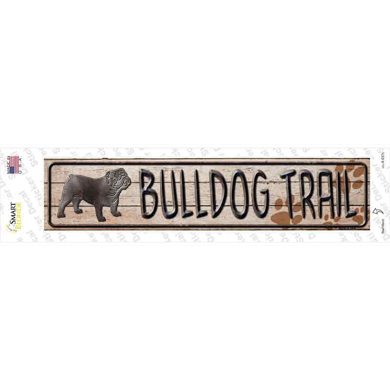K-037s-M Bulldog Trail Novelty Narrow Sticker Decal - Medium