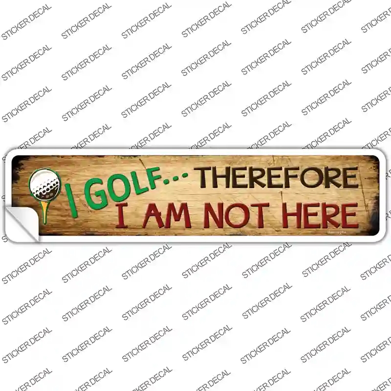 K-1351s-S I Golf Novelty Narrow Sticker Decal - Small