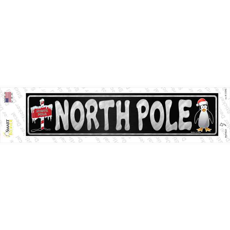 K-1354s-M North Pole Novelty Narrow Sticker Decal - Medium