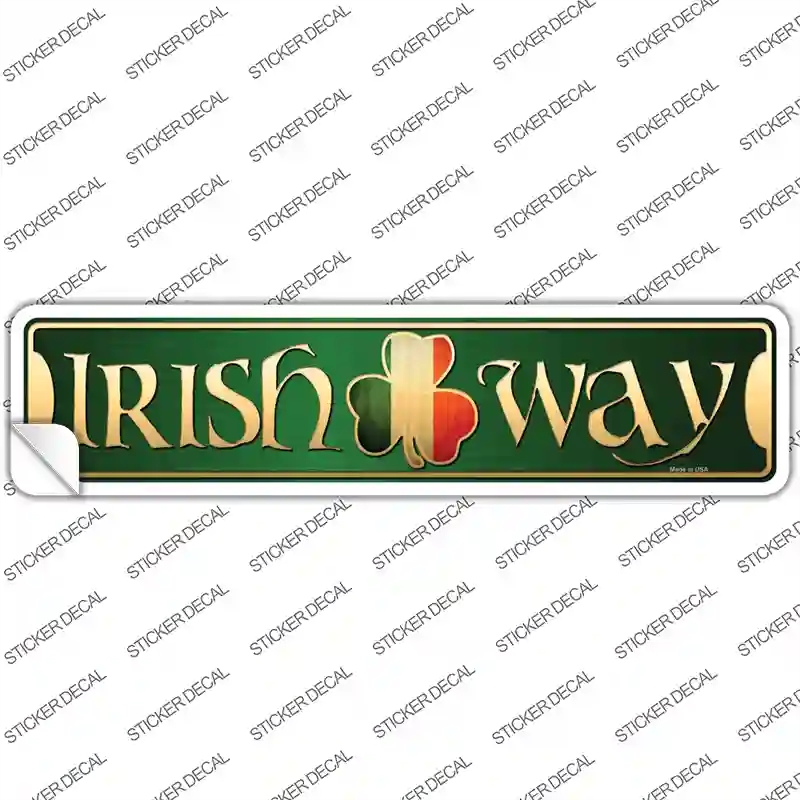K-1358s-XL Irish Way Novelty Narrow Sticker Decal - Extra Large