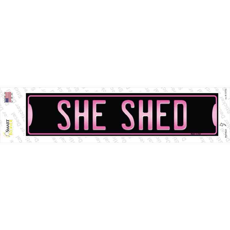 K-1375s-M She Shed Novelty Narrow Sticker Decal - Medium