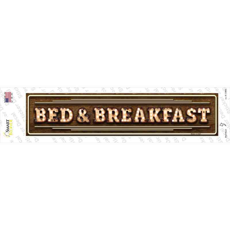 K-1389s-M Bed & Breakfast Bulb Lettering Novelty Narrow Sticker Decal - Medium