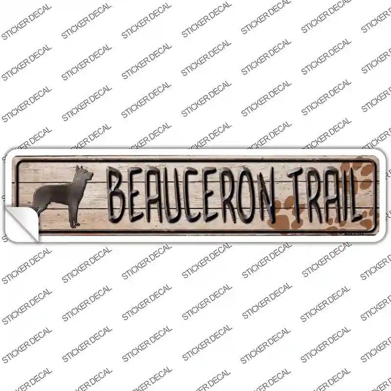 K-100s-L Beauceron Trail Novelty Narrow Sticker Decal - Large