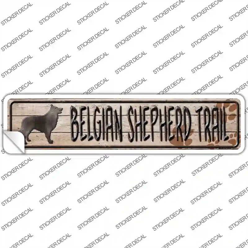 K-103s-S Belgian Shepherd Trail Novelty Narrow Sticker Decal - Small
