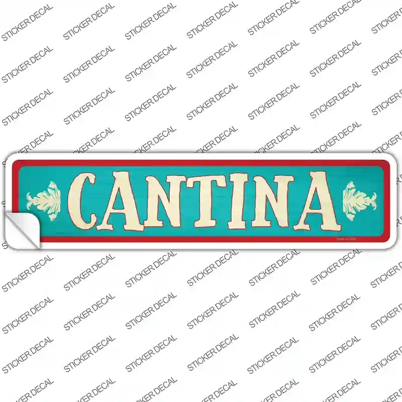 K-1374s-S Cantina Novelty Narrow Sticker Decal - Small