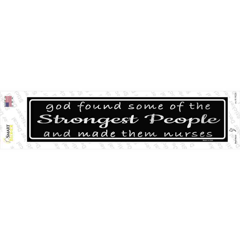 K-1422s-M Nurses Strongest People Novelty Narrow Sticker Decal - Medium