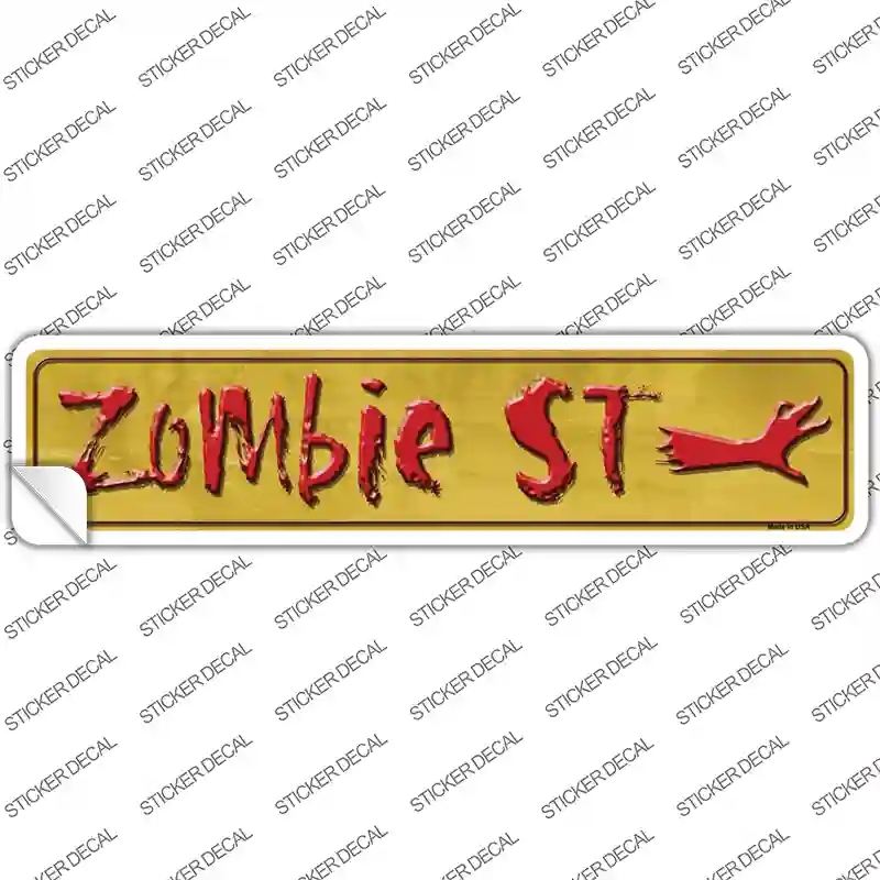 K-357s-S Zombie Street Novelty Narrow Sticker Decal - Small