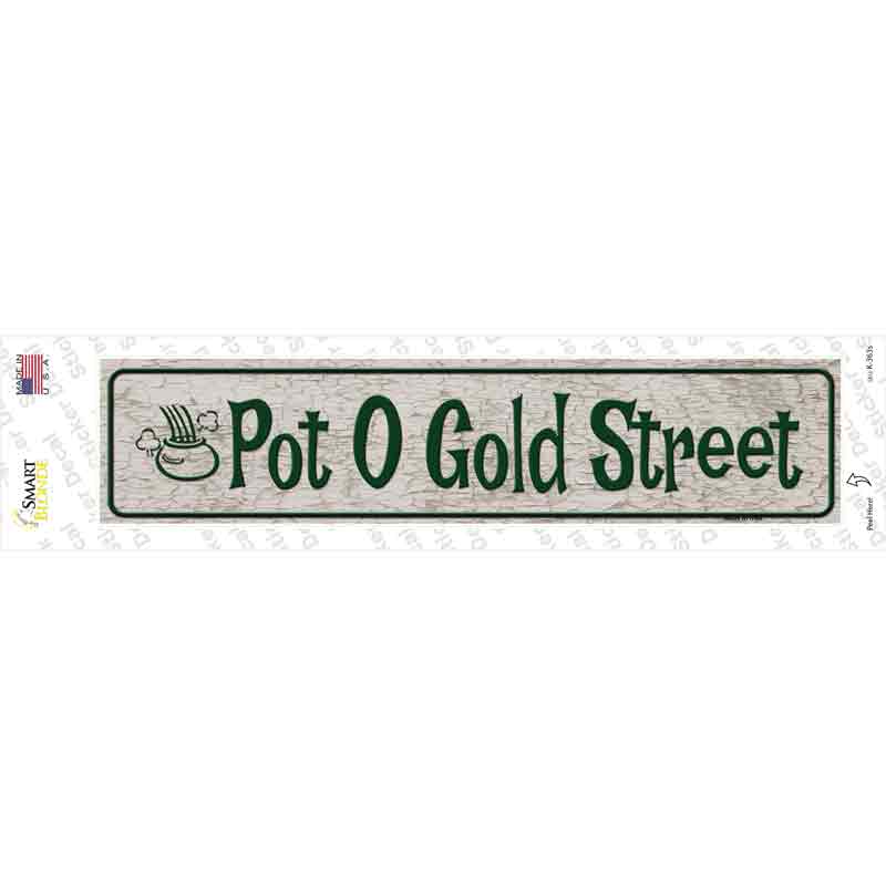 K-363s-M Pot O Gold Street Novelty Narrow Sticker Decal - Medium