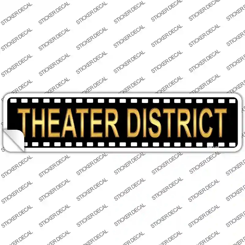 K-401s-XL Theater District Novelty Narrow Sticker Decal - Extra Large