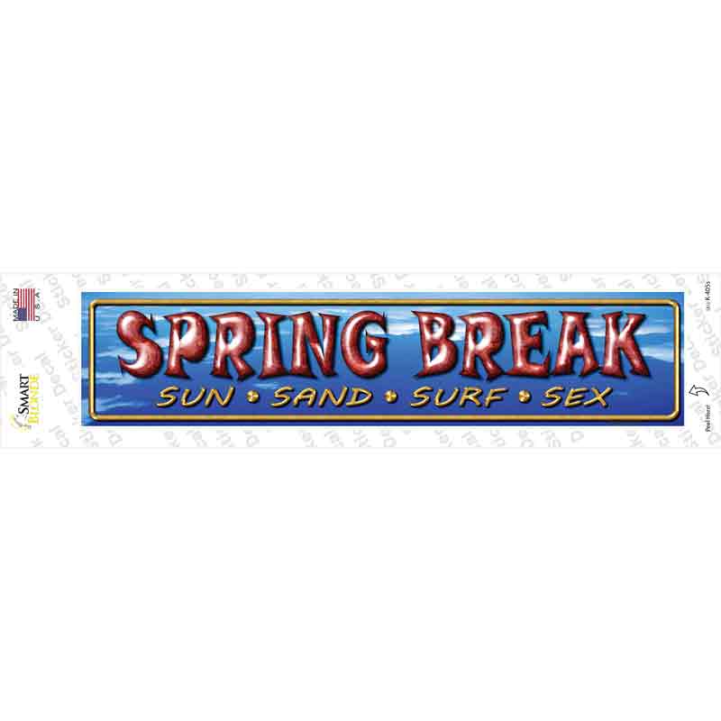 K-405s-M Spring Break Novelty Narrow Sticker Decal - Medium