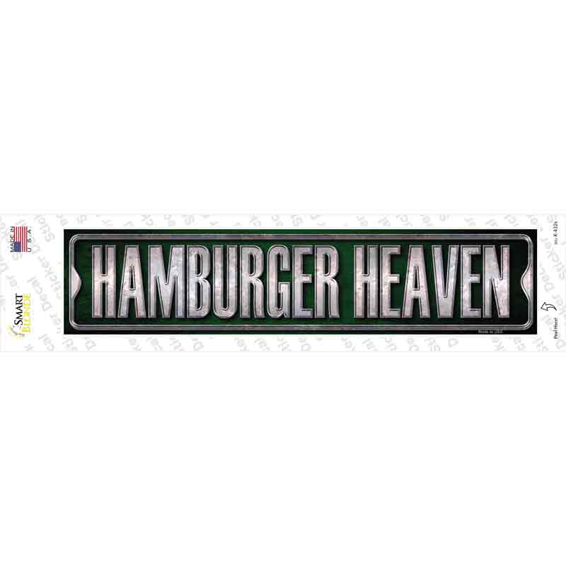 K-432s-M Hamburger Heaven Novelty Narrow Sticker Decal - Medium