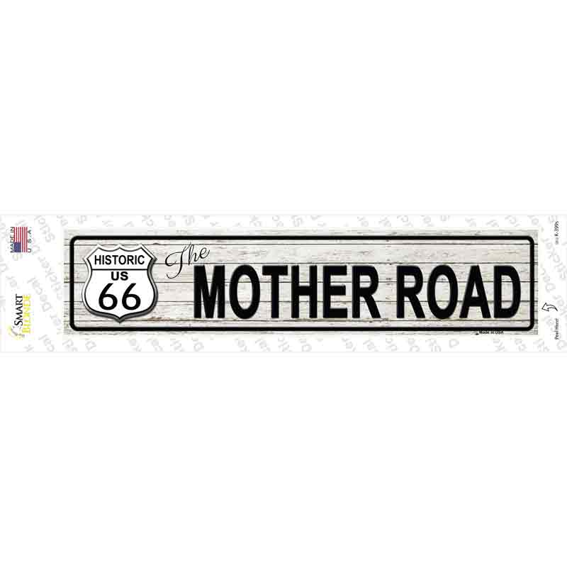 K-399s-M Route 66 Mother Road Grey Novelty Narrow Sticker Decal - Medium