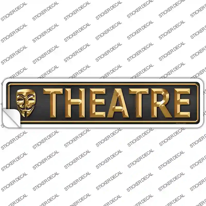 K-407s-L Theatre Novelty Narrow Sticker Decal - Large