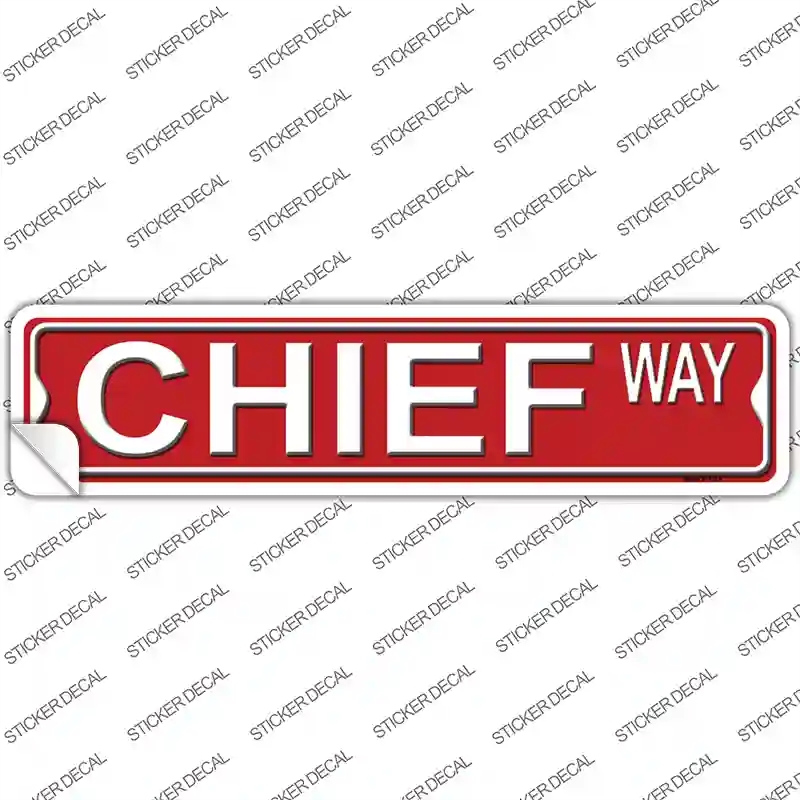 K-443s-L Chief Way Novelty Narrow Sticker Decal - Large