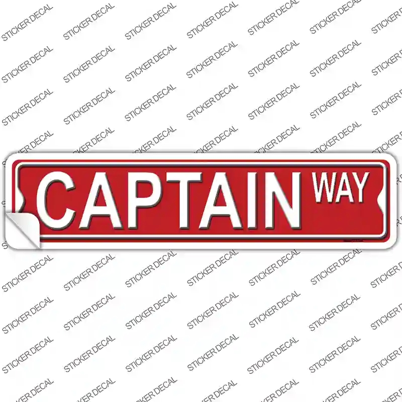 K-444s-S Captain Way Novelty Narrow Sticker Decal - Small