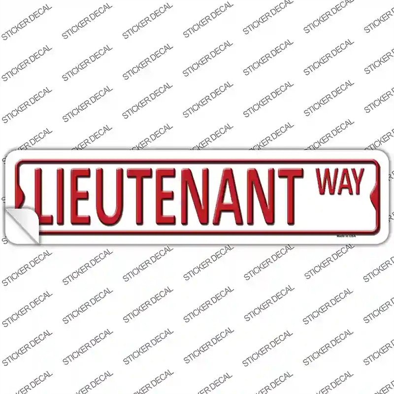 K-441s-XL Lieutenant Way Novelty Narrow Sticker Decal - Extra Large