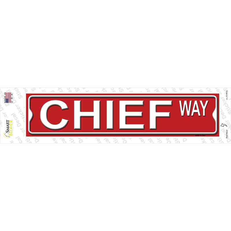 K-443s-M Chief Way Novelty Narrow Sticker Decal - Medium