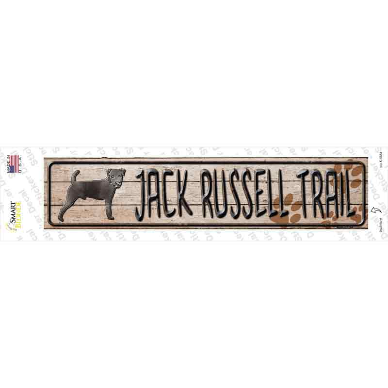 K-466s-M Jack Russell Trail Novelty Narrow Sticker Decal - Medium