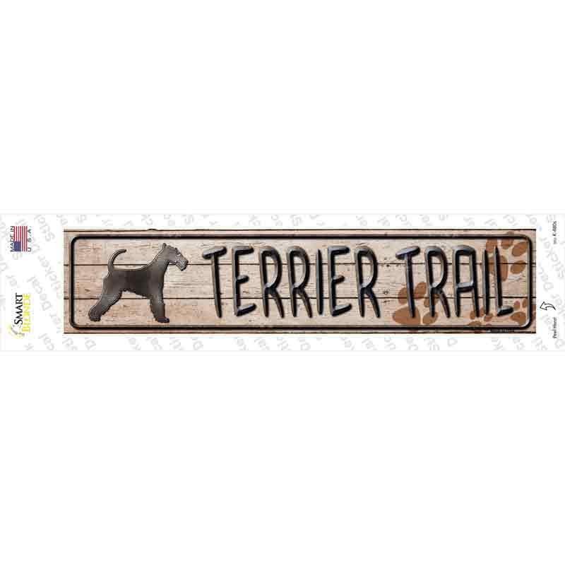 K-480s-M Terrier Trail Novelty Narrow Sticker Decal - Medium