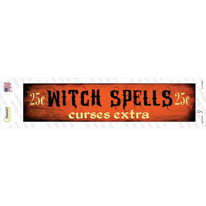 K-486s-M Witch Spells Novelty Narrow Sticker Decal - Medium