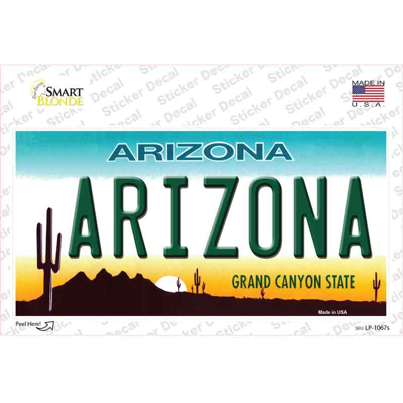 LP-1067s-M Arizona Background Novelty Sticker Decal - Medium
