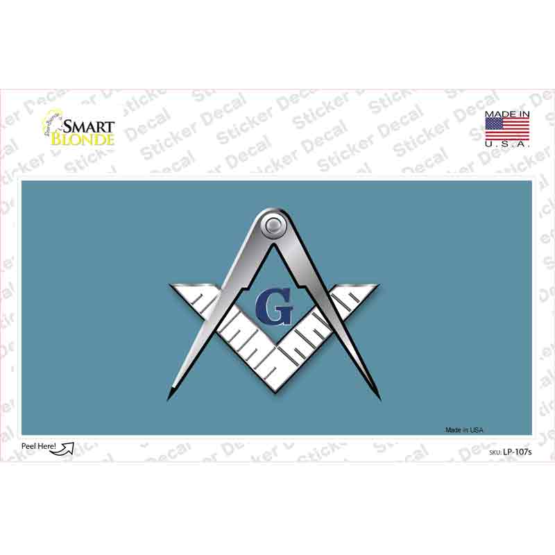 LP-107s-M Masons Logo Novelty Sticker Decal - Medium