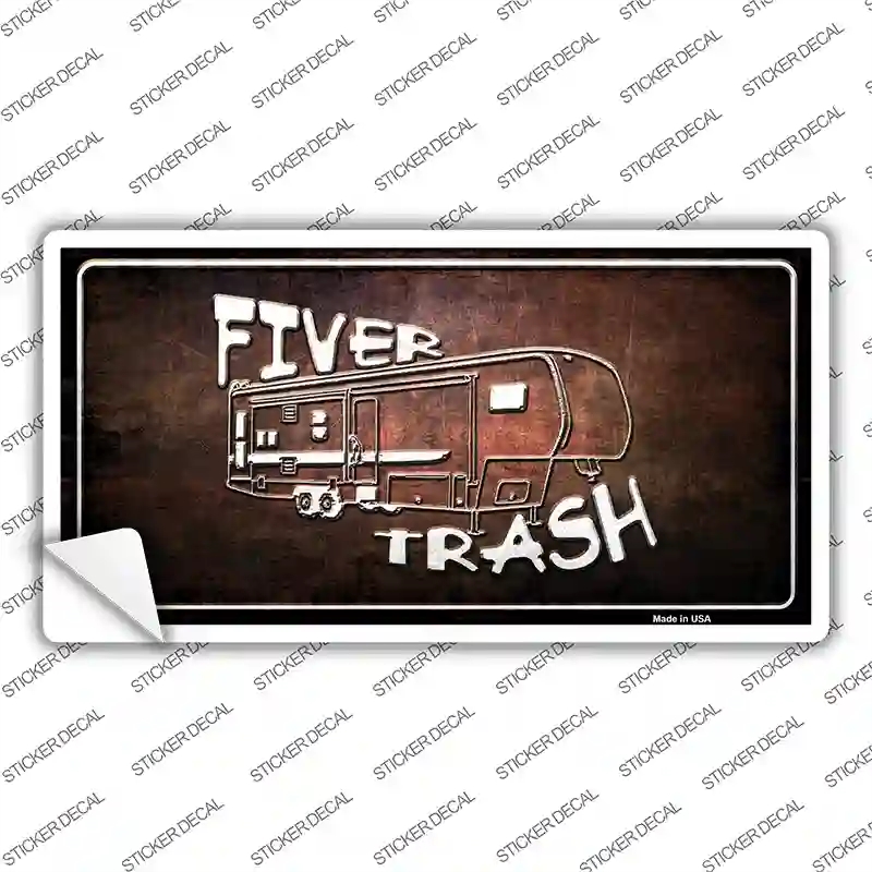LP-12175s-S Fiver Trash Novelty Sticker Decal - Small